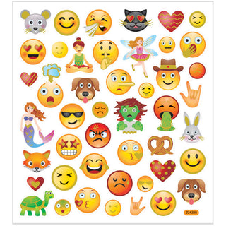 Self-Adhesive Plastic Stickers with Shiny Foil Details – 15x16.5 cm, 1 Sheet