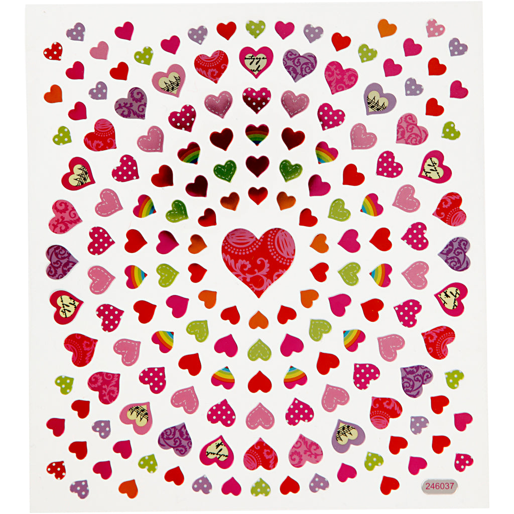 Self-Adhesive Plastic Stickers with Shiny Foil Details – 15x16.5 cm, 1 Sheet