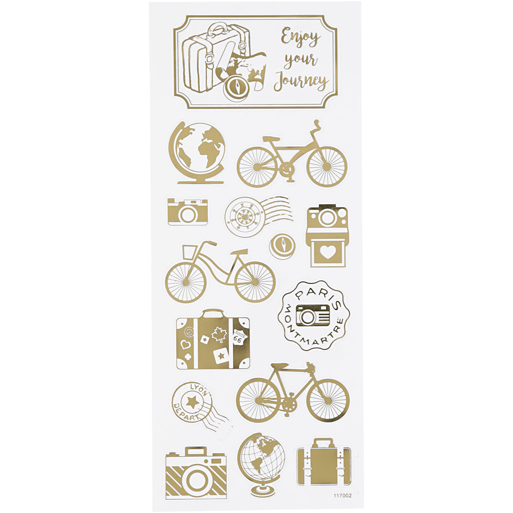 Self-Adhesive Stickers in Silver Foil on Clear Plastic Film – 10x24 cm, 1 Sheet
