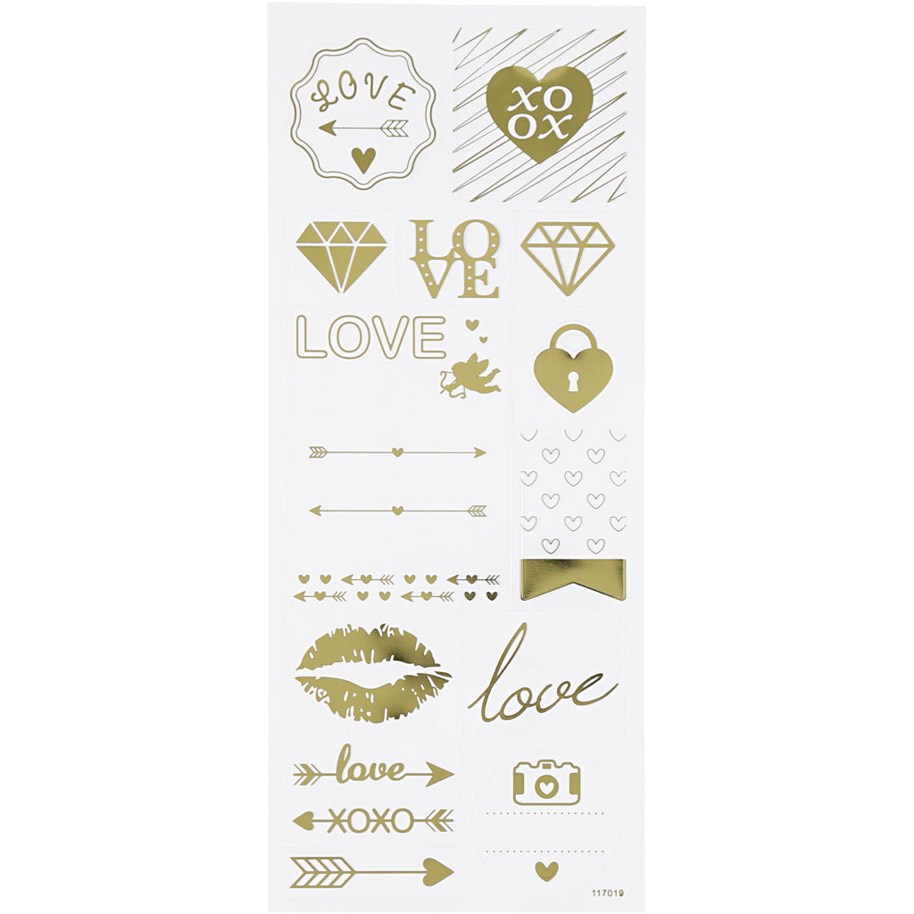 Self-Adhesive Stickers in Silver Foil on Clear Plastic Film – 10x24 cm, 1 Sheet