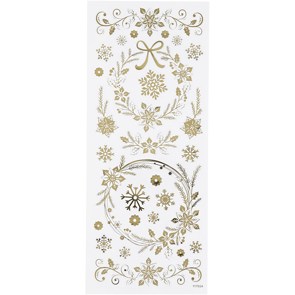 Self-Adhesive Stickers in Silver Foil on Clear Plastic Film – 10x24 cm, 1 Sheet