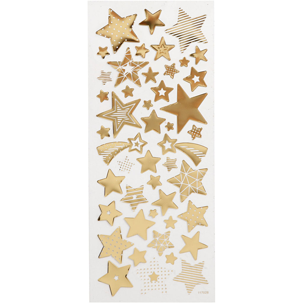 Self-Adhesive Stickers in Silver Foil on Clear Plastic Film – 10x24 cm, 1 Sheet