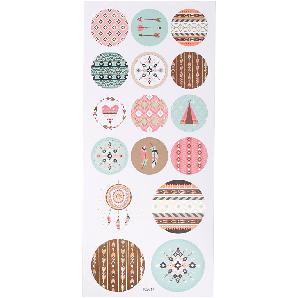 Creativ Self-Adhesive Stickers with Silver Foil Details on Matte Pape