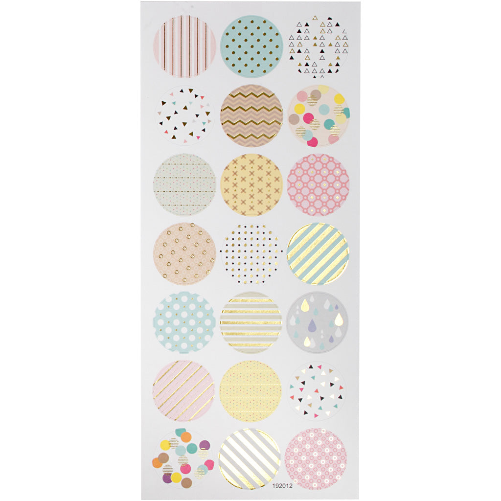 Creativ Self-Adhesive Stickers with Silver Foil Details on Matte Pape