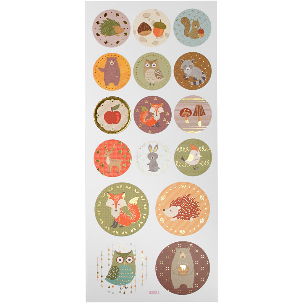 Creativ Self-Adhesive Stickers with Silver Foil Details on Matte Pape
