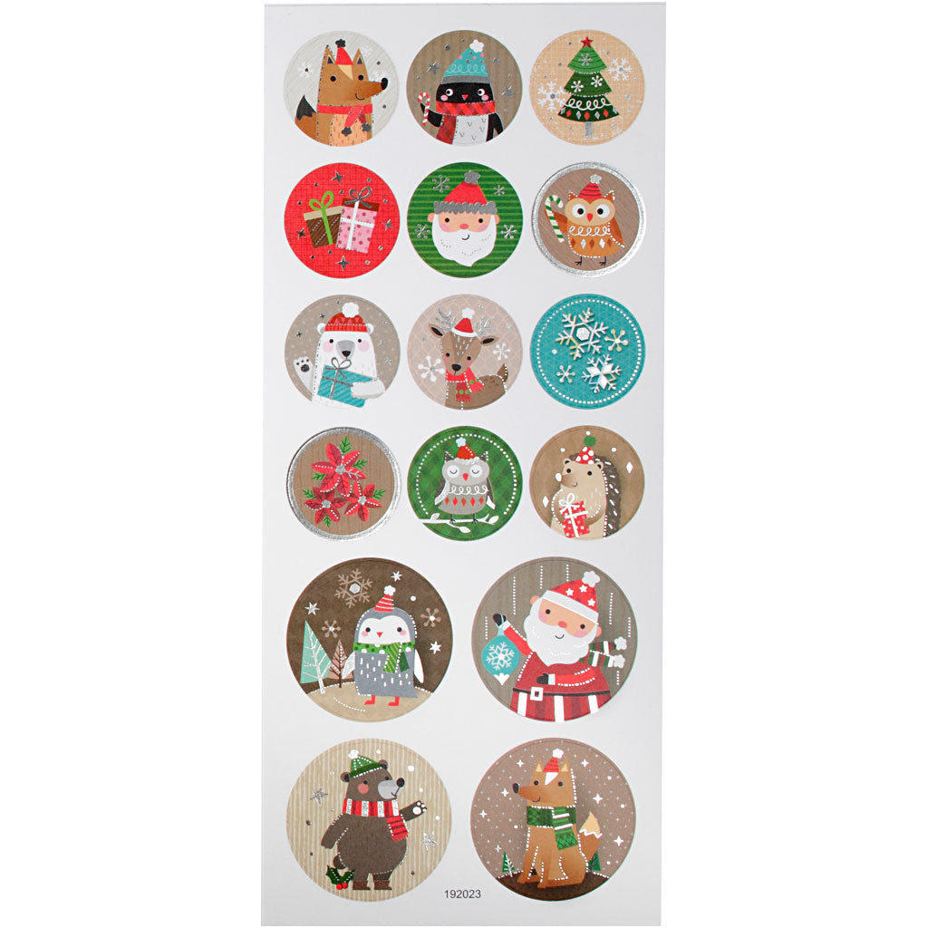 Creativ Self-Adhesive Stickers with Silver Foil Details on Matte Pape