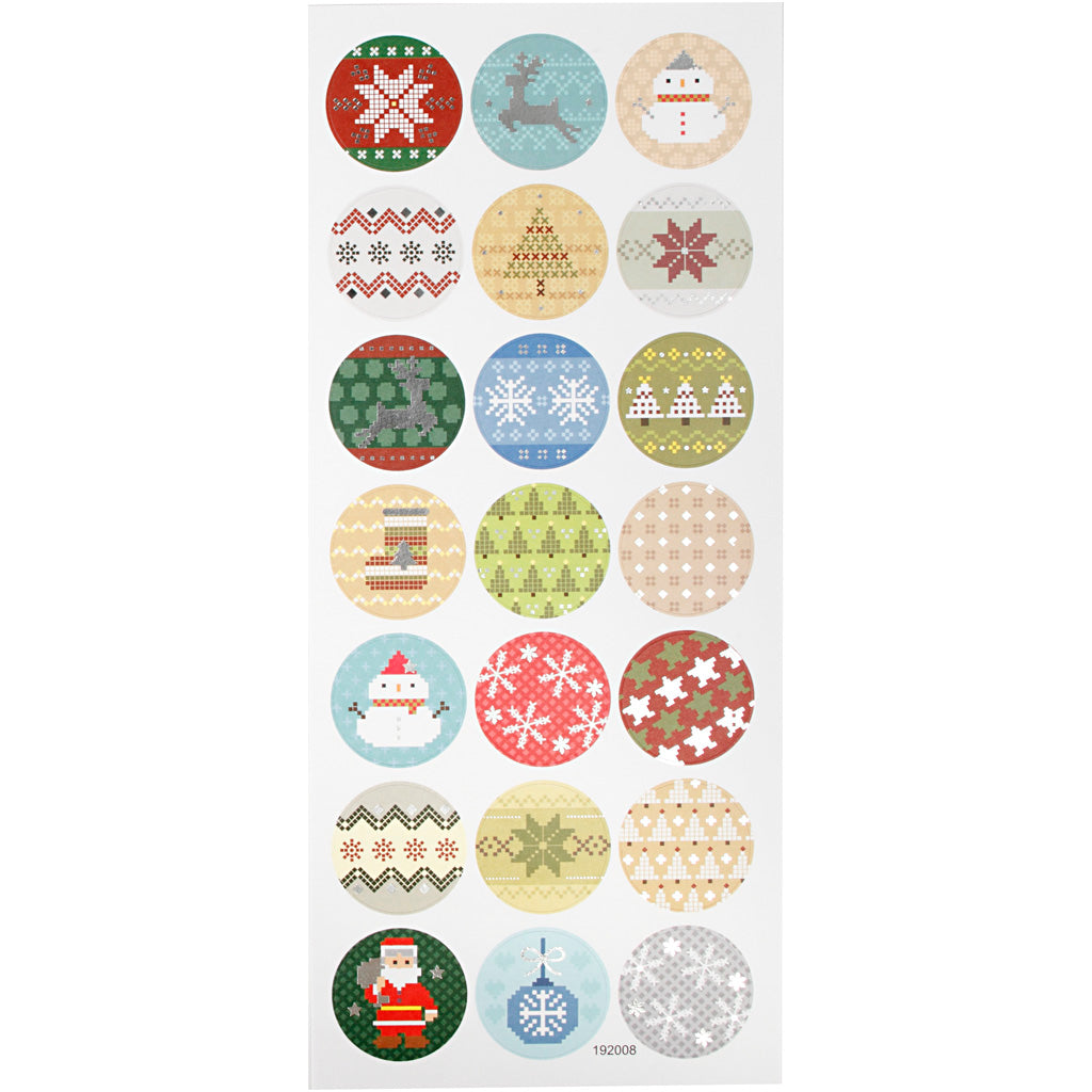 Creativ Self-Adhesive Stickers with Silver Foil Details on Matte Pape