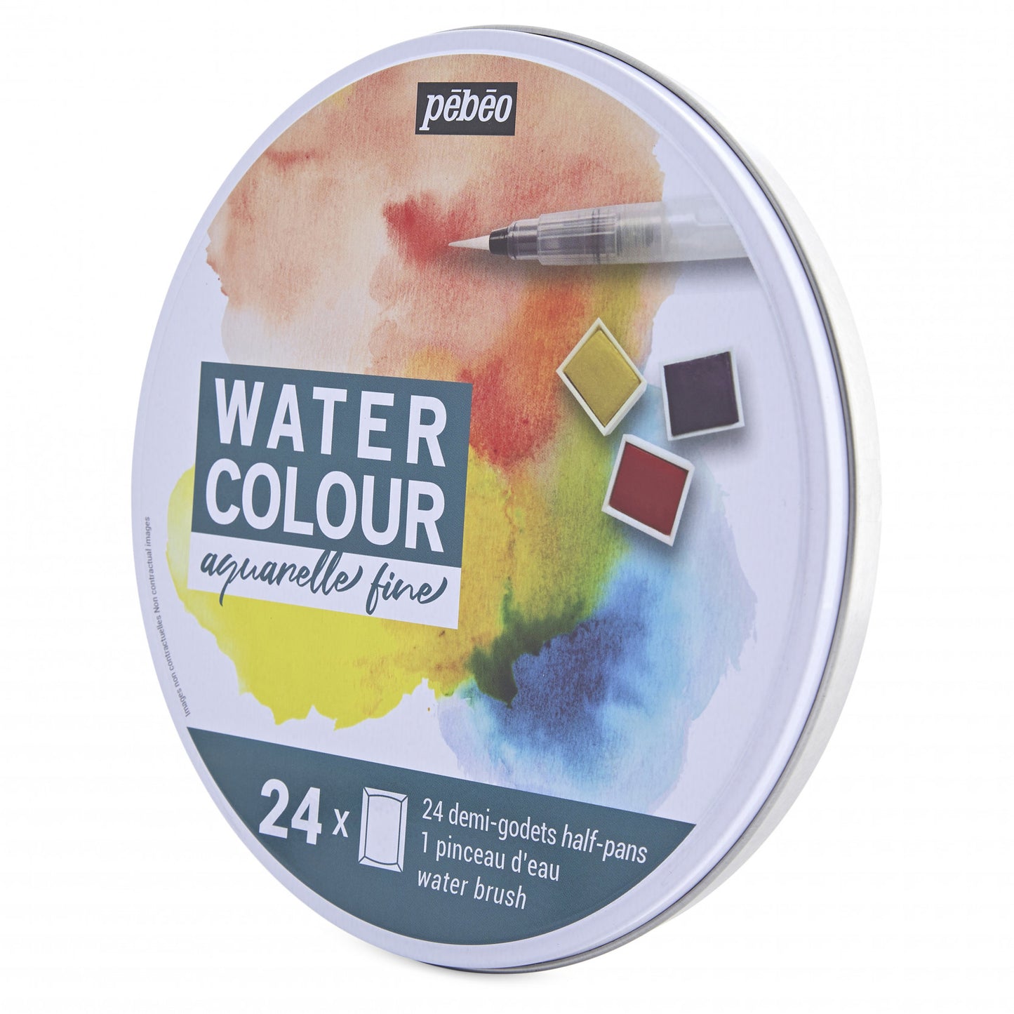 Pebeo Watercolour 24 Half Pan Tin Set