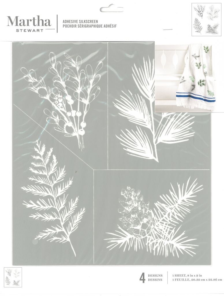 MARTHA STEWART CRAFTS WINTER GREEN STENCIL