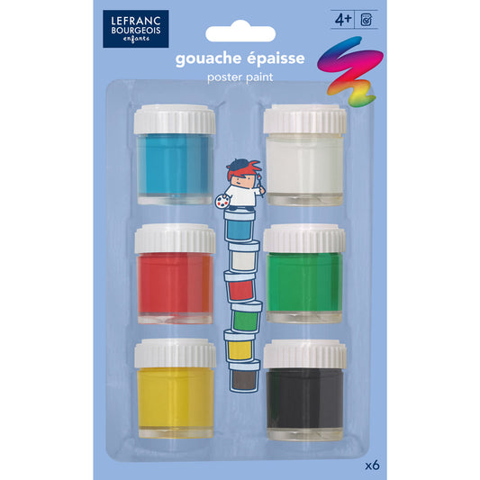Lefranc Bourgeois Enfants Poster Colour Pots 6 x 22ml