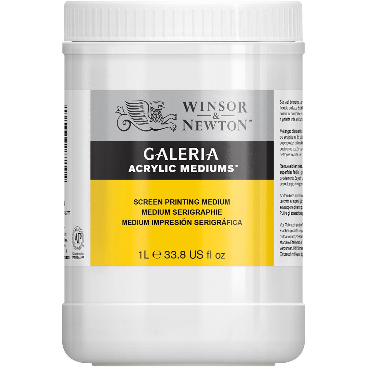 Winsor & Newton  Galeria - Screen Printing Medium 1 Litre