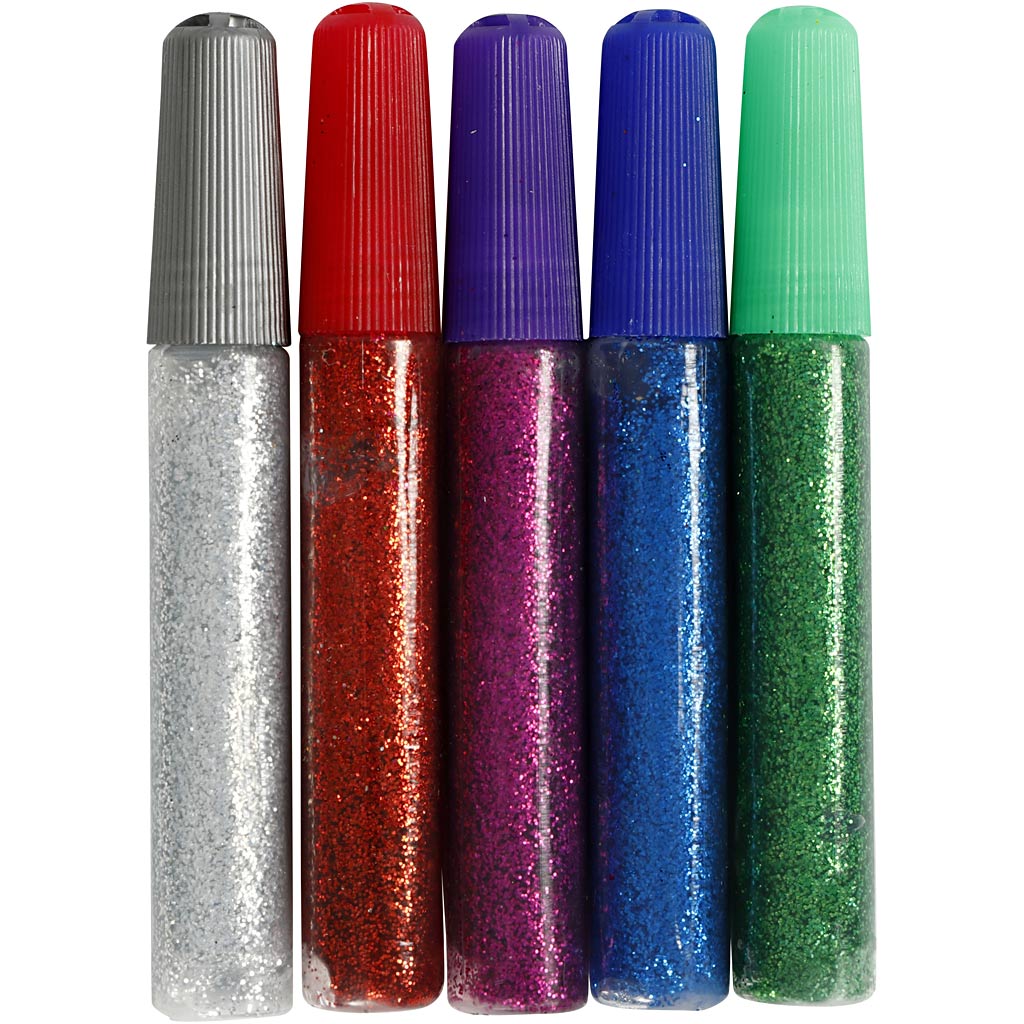 Creativ Glitter Glue Pens 5pk - Brights
