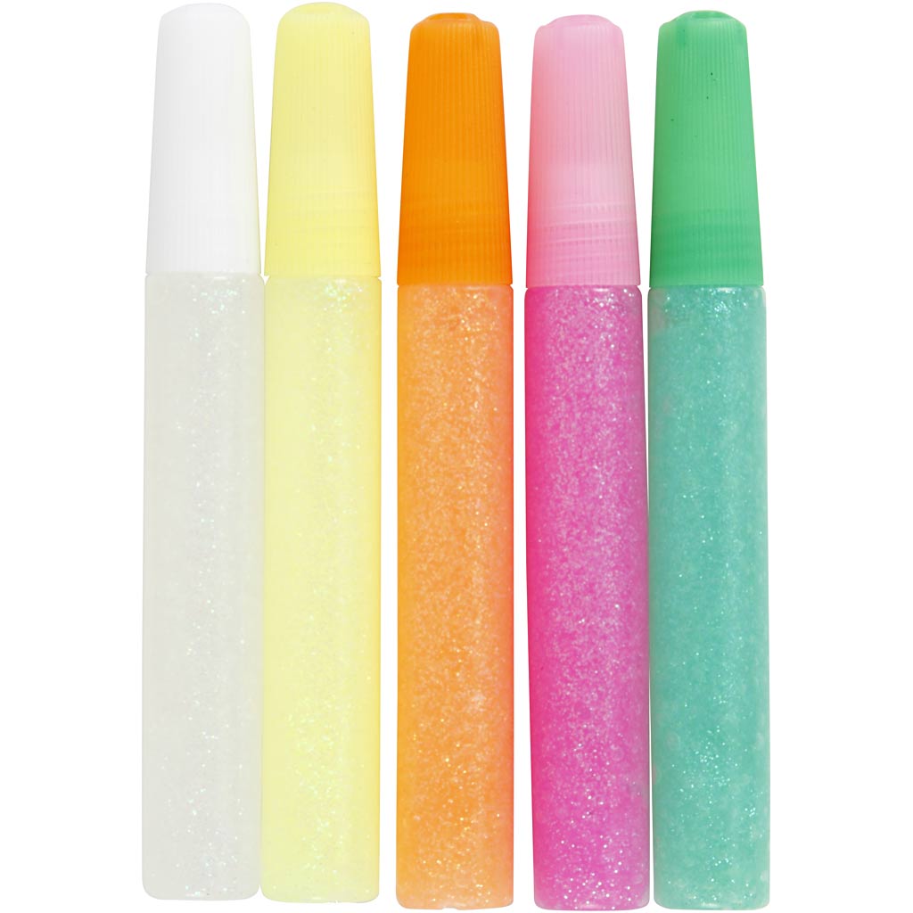 Creativ Glitter Glue Pens 5pk - Pastels