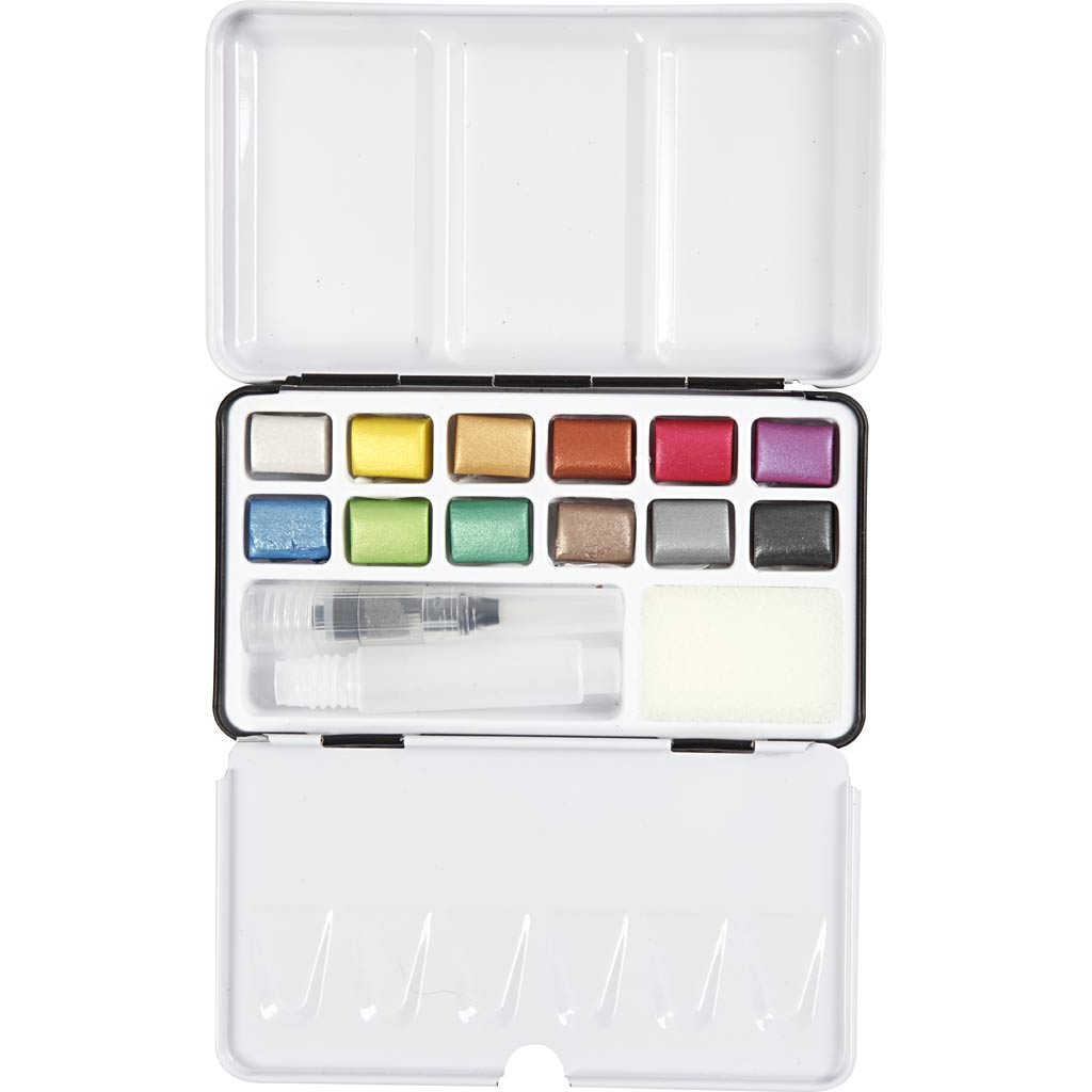 Art watercolour, metallic colours, 12 colour-