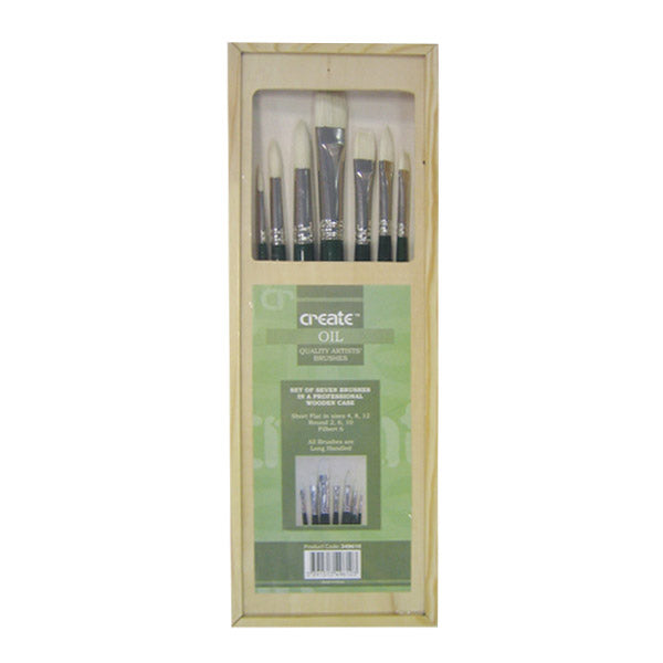 Create Oil Wooden Brush Set