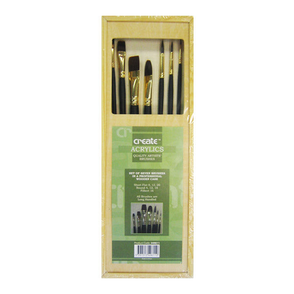 Create Acrylic Wooden Brush Set