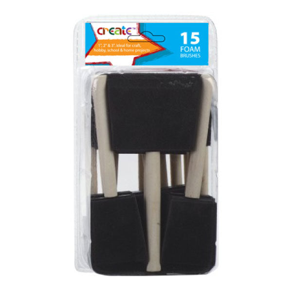 Create Foam Brush 15pk