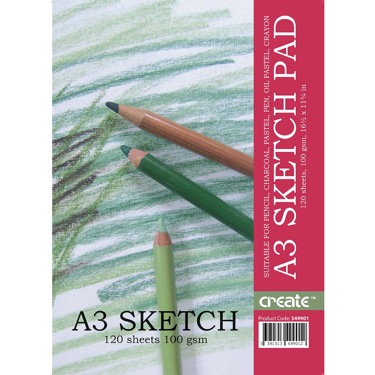 Create - Jumbo Spiral Sketch Pad