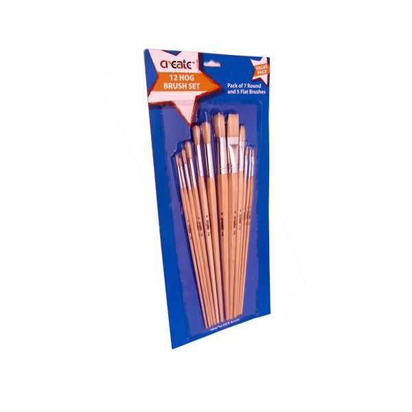 Create 12 Piece Bristle Brush Set