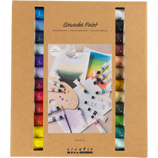 Gouache Paint, assorted colours, 24x20 ml/ 1 pack