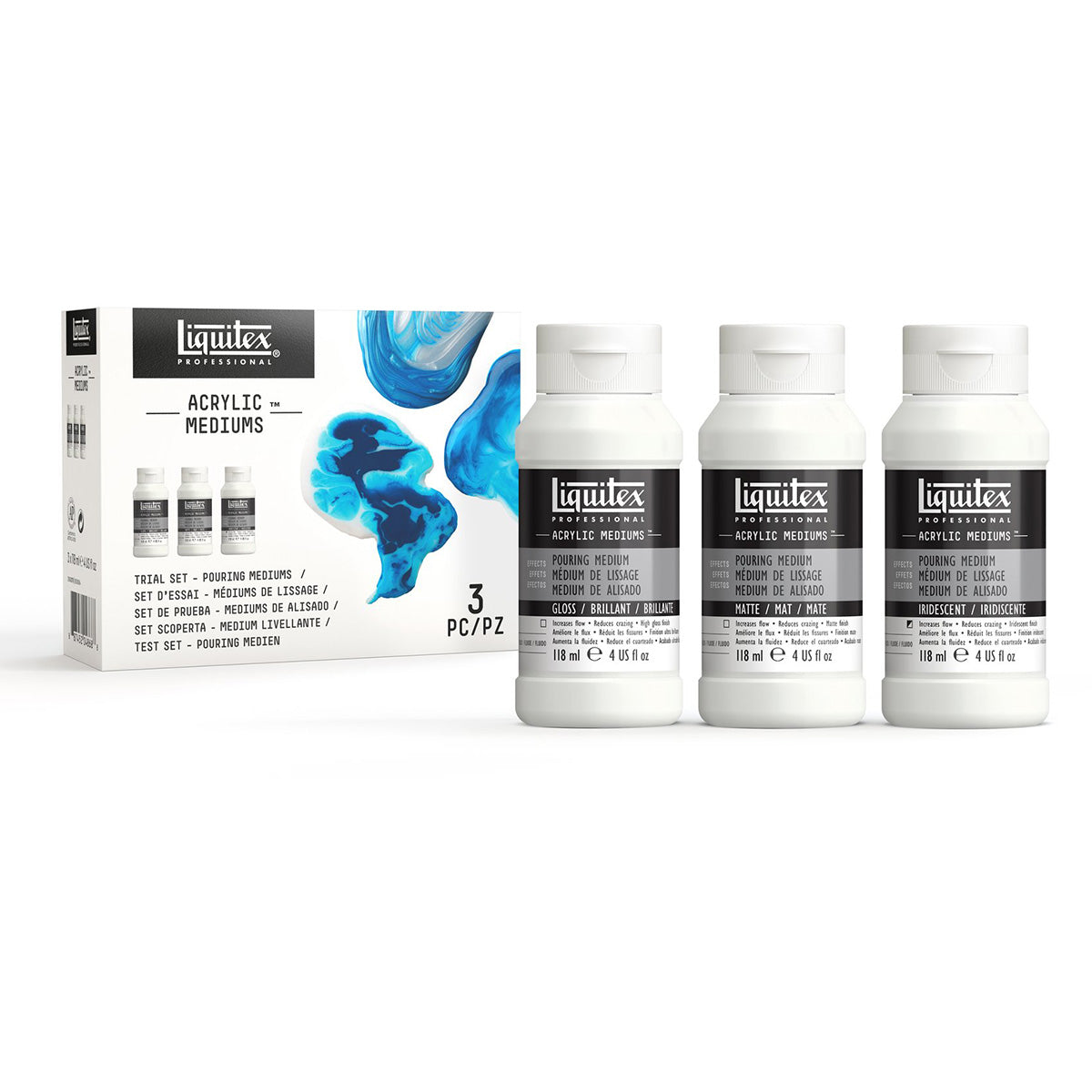 Liquitex Professional - Pouring Mediums Trial Set3x118ml