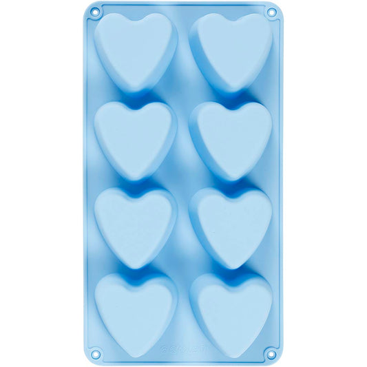 Silicone Mould, hearts, H: 3,5 cm, L: 7 cm, W: 6 cm, 100 ml, 1 pc