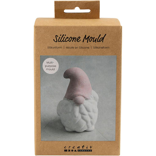 Silicone Mould, Santa Claus, H: 10 cm, W: 6,5 cm, matt transparent, 1 pc/ 1 pack
