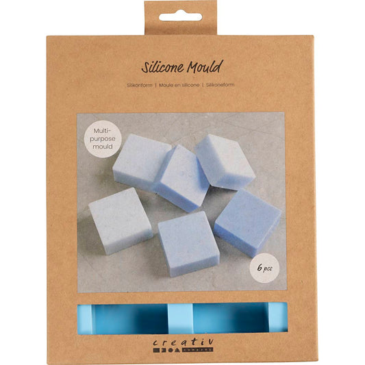 Silicone Mould, H: 2,5 cm, L: 5 cm, W: 5 cm, 60 ml, 1 pc