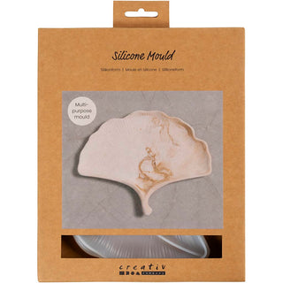 Silicone Mould, Gingko leaf, H: 1,5 cm, L: 18,5 cm, W: 14,8 cm, 1 pc
