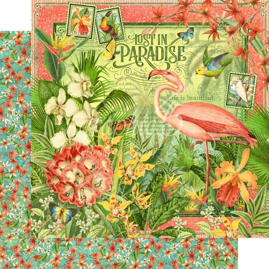 Lost in Paradise 12x12 Paper Sold in Packs of 5 Sheets