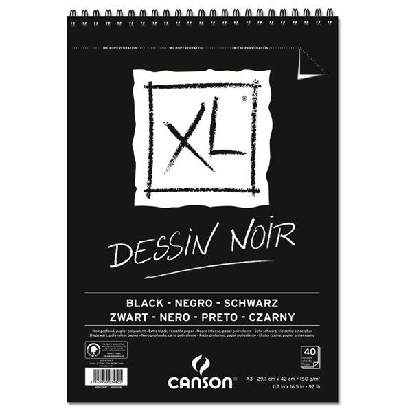 Canson - XL Black Spiral Pad