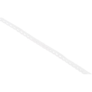 Crochet Lace Border , W: 10 mm, white, 10 m/ 1 roll