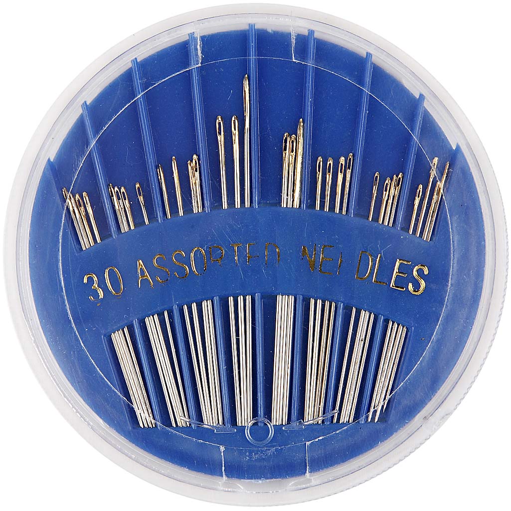 Sewing Needles, no. 3-7, L: 35-45 mm, 30 pc/ 1 pack