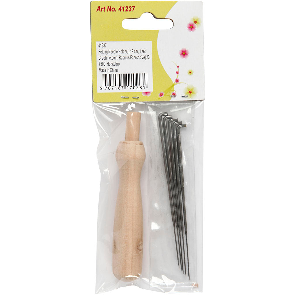 Felting Needle Holder, L: 9 cm, 1 set
