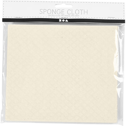 Sponge Cloth, size 17x19,5 cm, off-white, 3 pc/ 1 pack