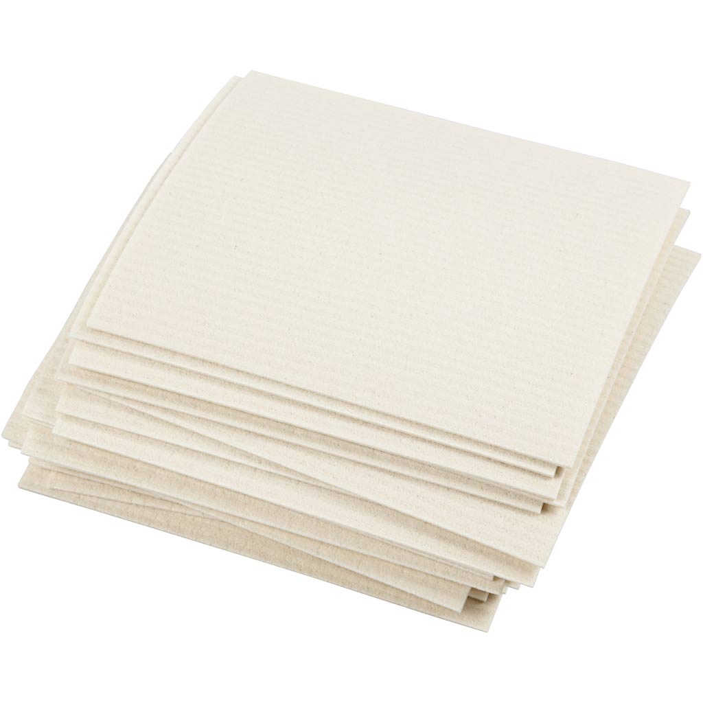 Sponge Cloth, size 17x19,5 cm, off-white, 20 pc/ 1 pack