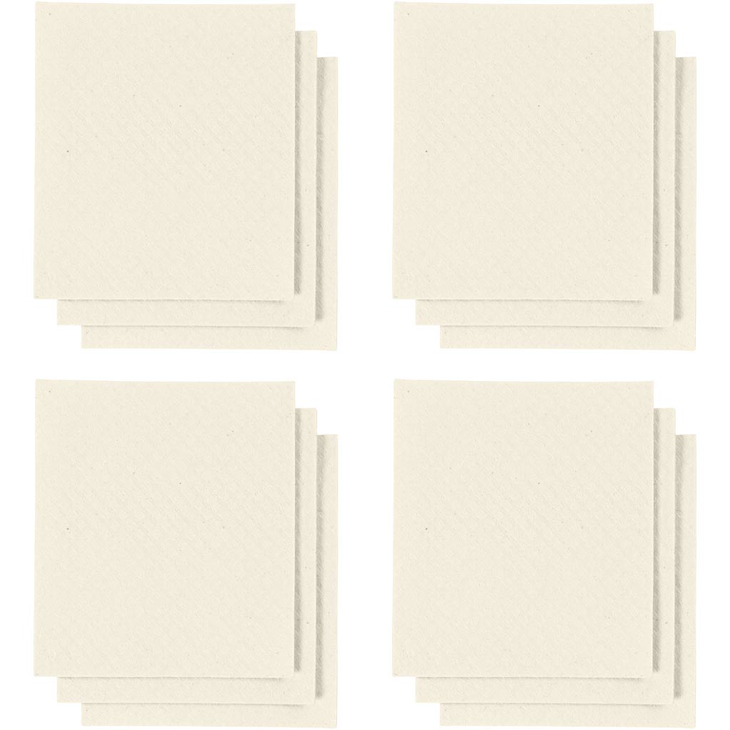 Sponge Cloth, size 17x19,5 cm, off-white, 20 pc/ 1 pack