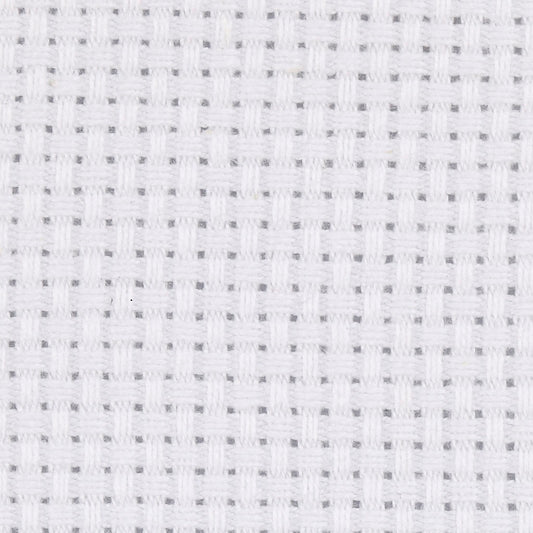 Aida Fabric, size 50x50 cm, 43 squares per 10cm , white, 1 pc