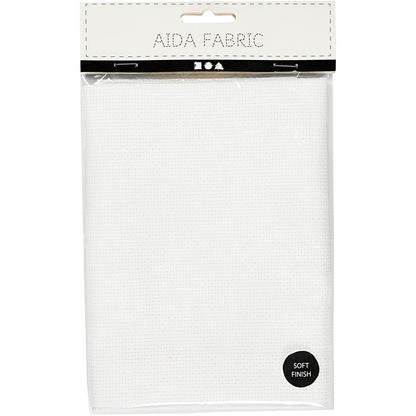 Aida Fabric, size 50x50 cm, 70 squares per 10cm , white, 1 pc