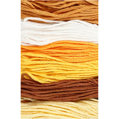 Embroidery Thread, thickness 1 mm, golden, 6 bundle/ 1 pack