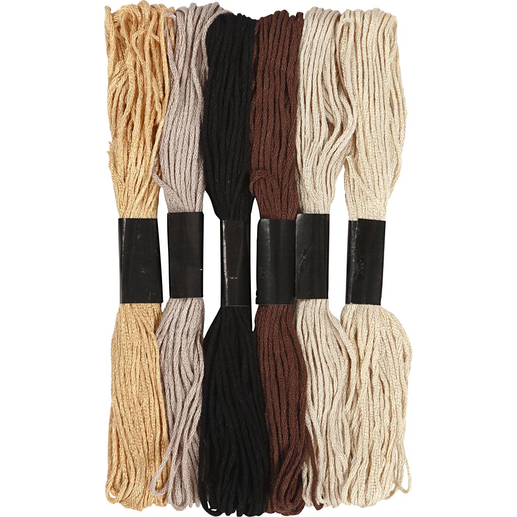 Paper Bundle Thread Embroidery Thread, thickness 1 mm, natural, 6 bundle/ 1 pack – Go Craft
