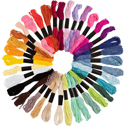 Embroidery Thread, thickness 1 mm, assorted colours, 42 bundle/ 1 pack