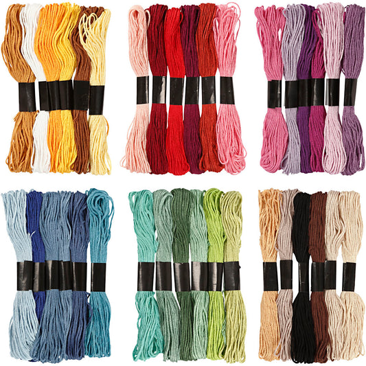 Embroidery Thread, thickness 1 mm, 252 bundle/ 1 pack