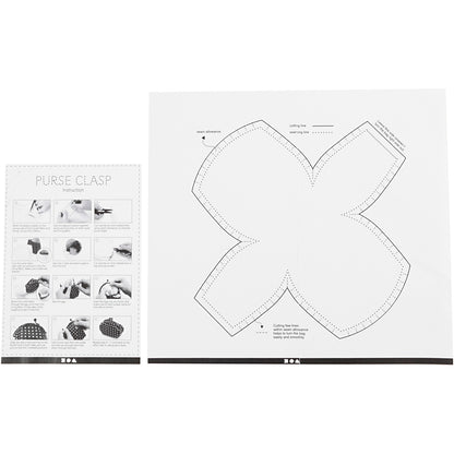 Purse Clasp Kit, size 10 cm, antique silver, 1 pc