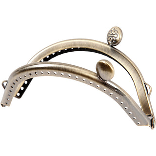 Purse Clasp Kit, size 8 cm, brushed brass, 1 pc