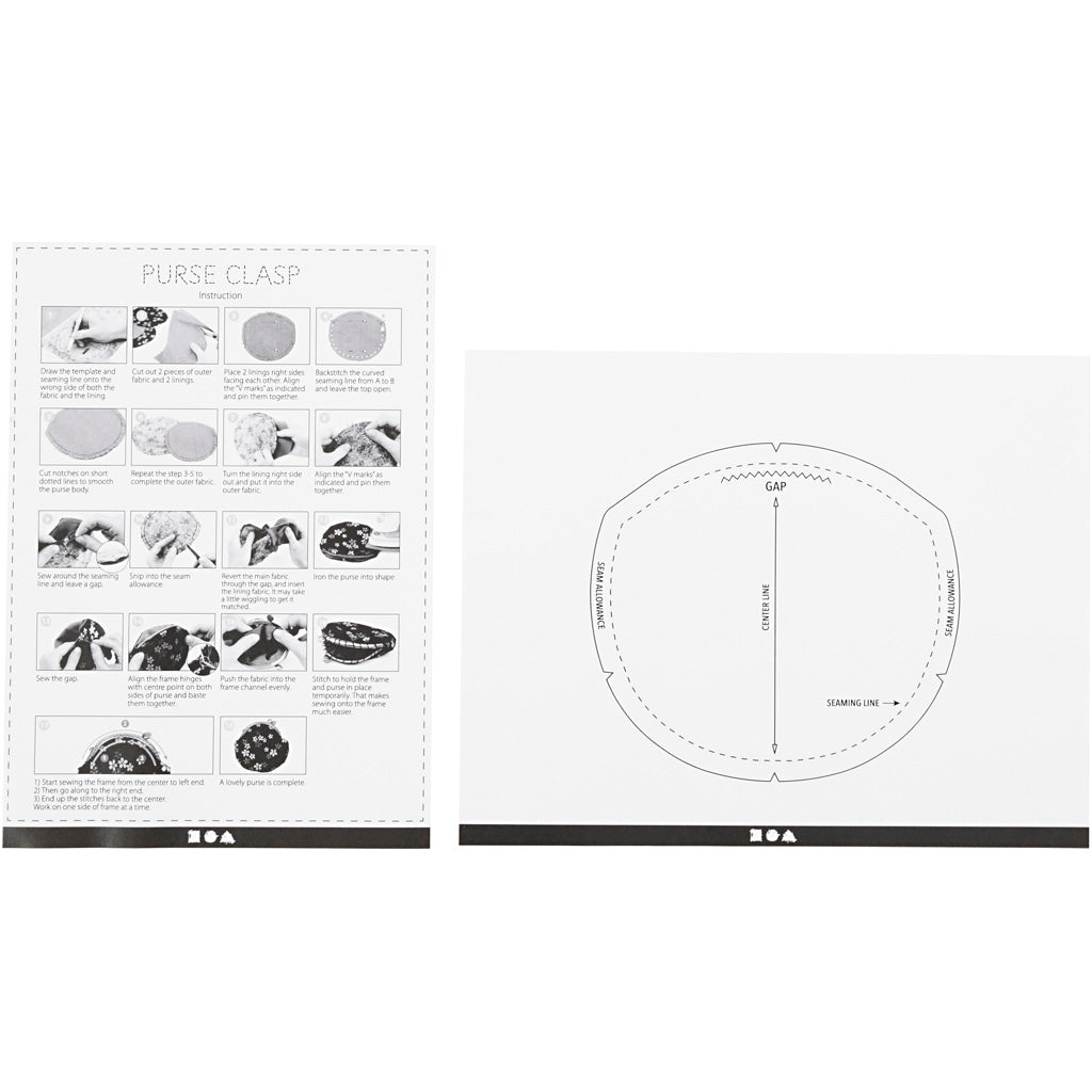 Purse Clasp Kit, size 8 cm, brushed brass, 1 pc