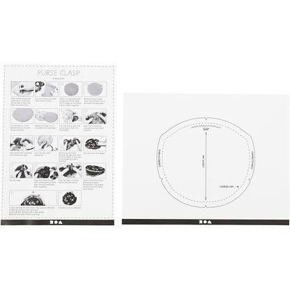 Purse Clasp Kit, size 8 cm, brushed brass, 1 pc