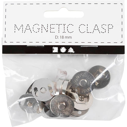 Magnetic Clasp, dia. 18 mm, 4 pc/ 1 pack