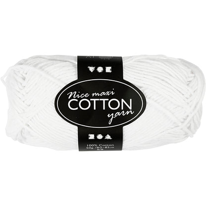 Creative Cotton Yarn, no. 8/8, L: 80-85 M, maxi, 50 g Balls - Various Colours
