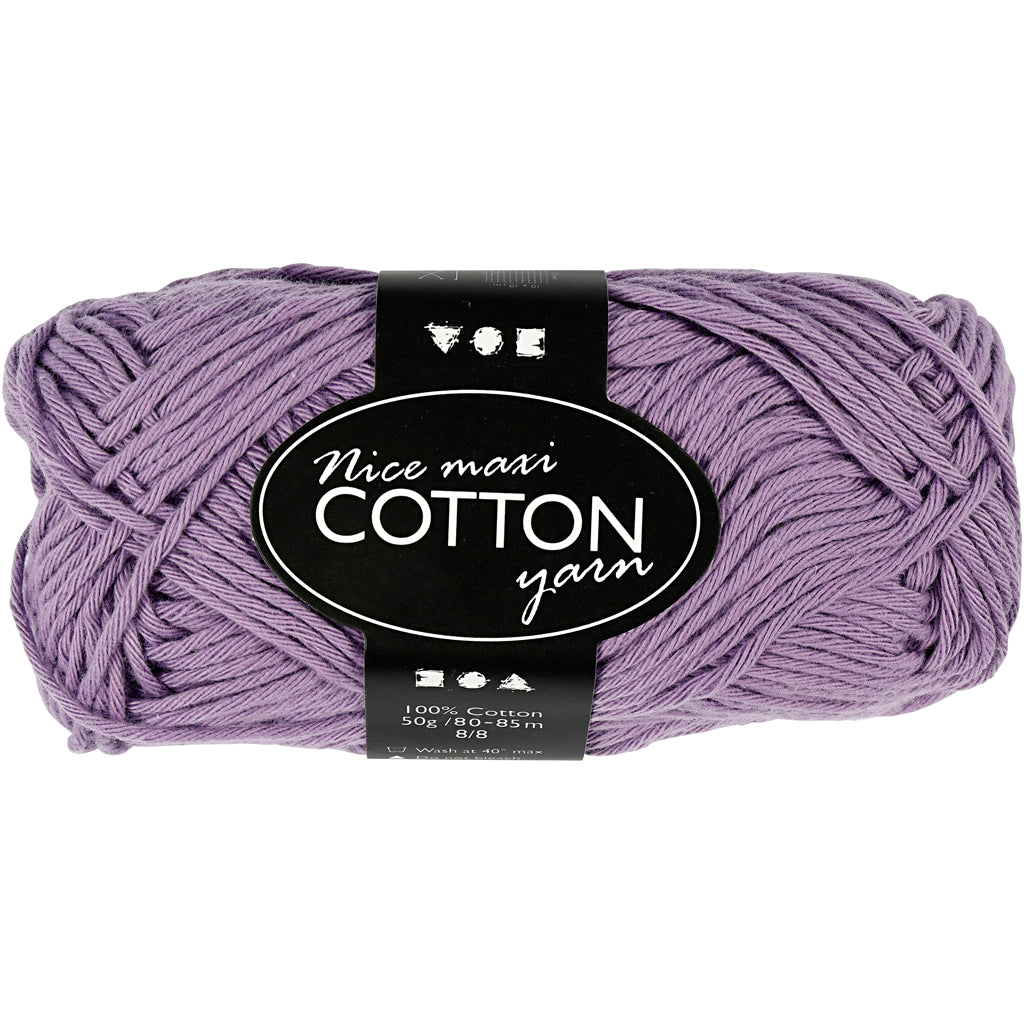 Creative Cotton Yarn, no. 8/8, L: 80-85 M, maxi, 50 g Balls - Various Colours